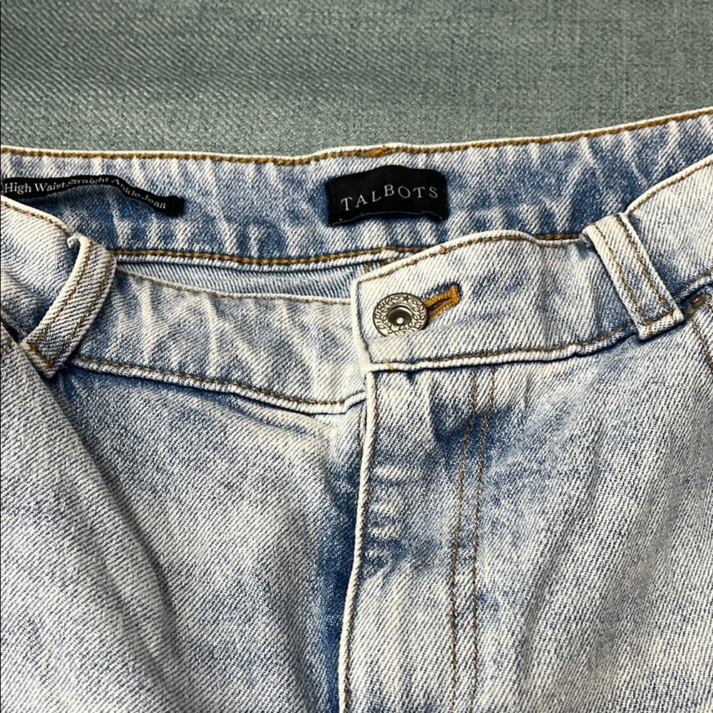 Talbots Sky Blue High Waist Jeans Size 14P